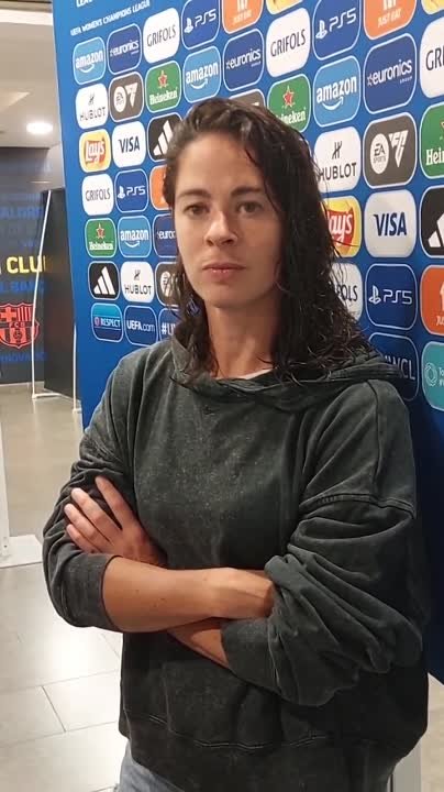 Marta Torrejón despues del partido FCBfemeni contra ChelseaFCW 😍