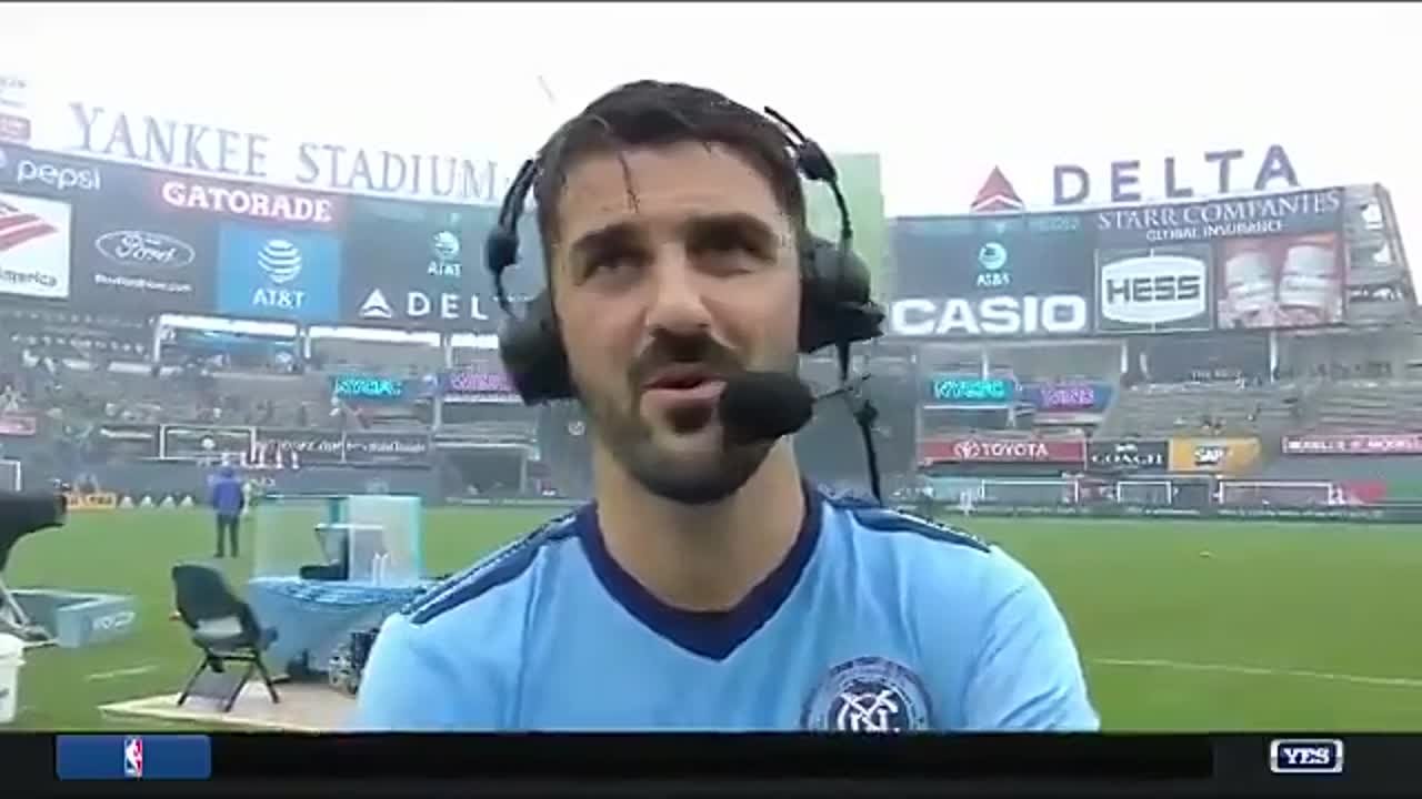 David Villa thank supporters as he nets a brace in a huge 4-0 victory