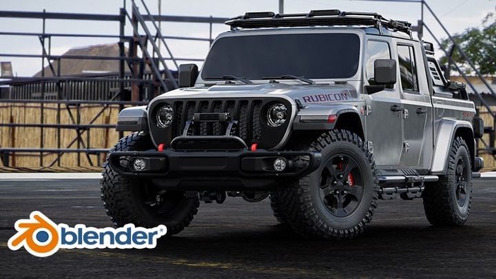 Udemy - BLENDER Creating Jeep Gladiator Rubicon from A to Z (2023)