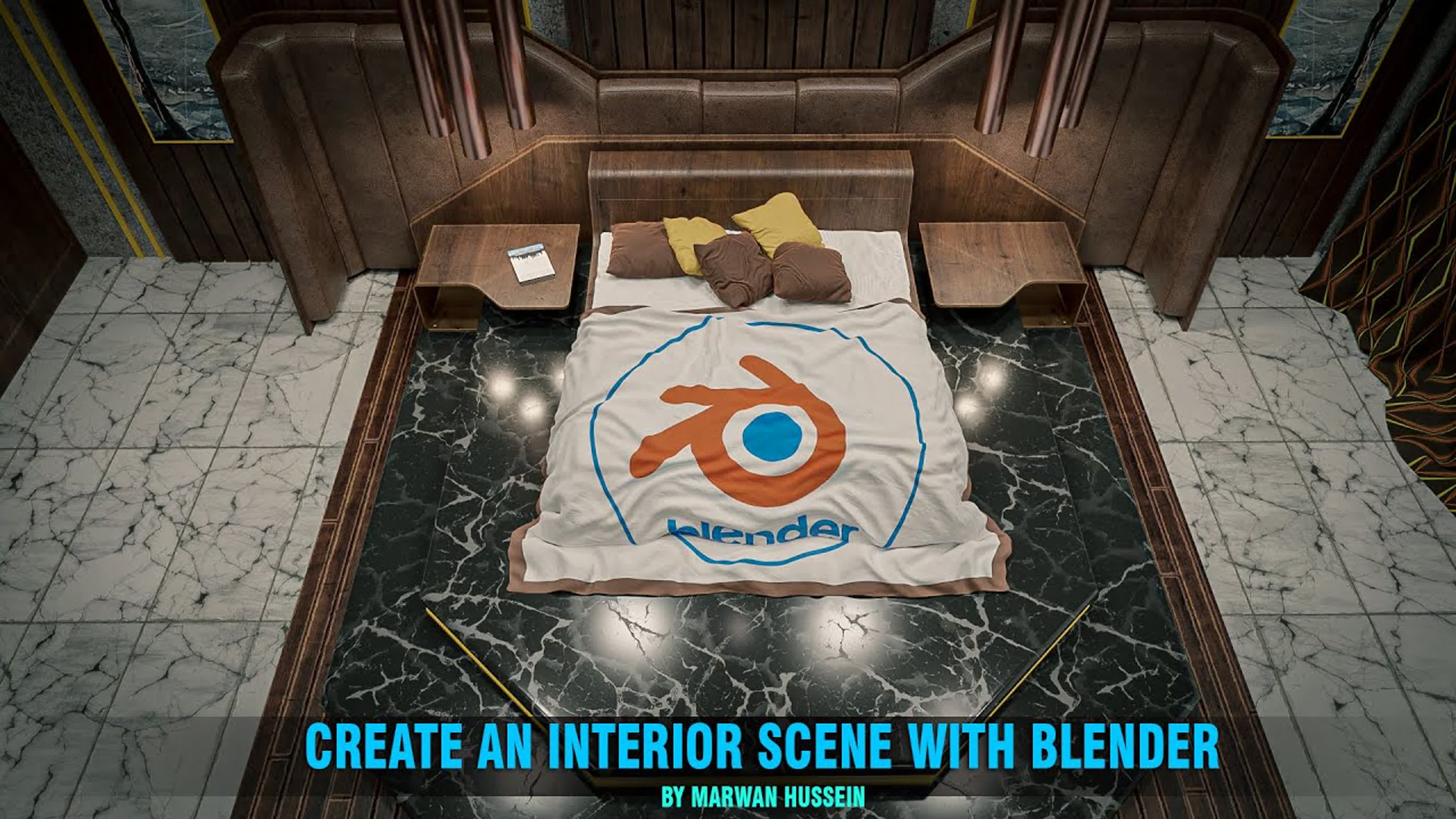 Udemy - Blender 2.83 - How to create realistic BedRoom with Cycles & Eevee (2020)