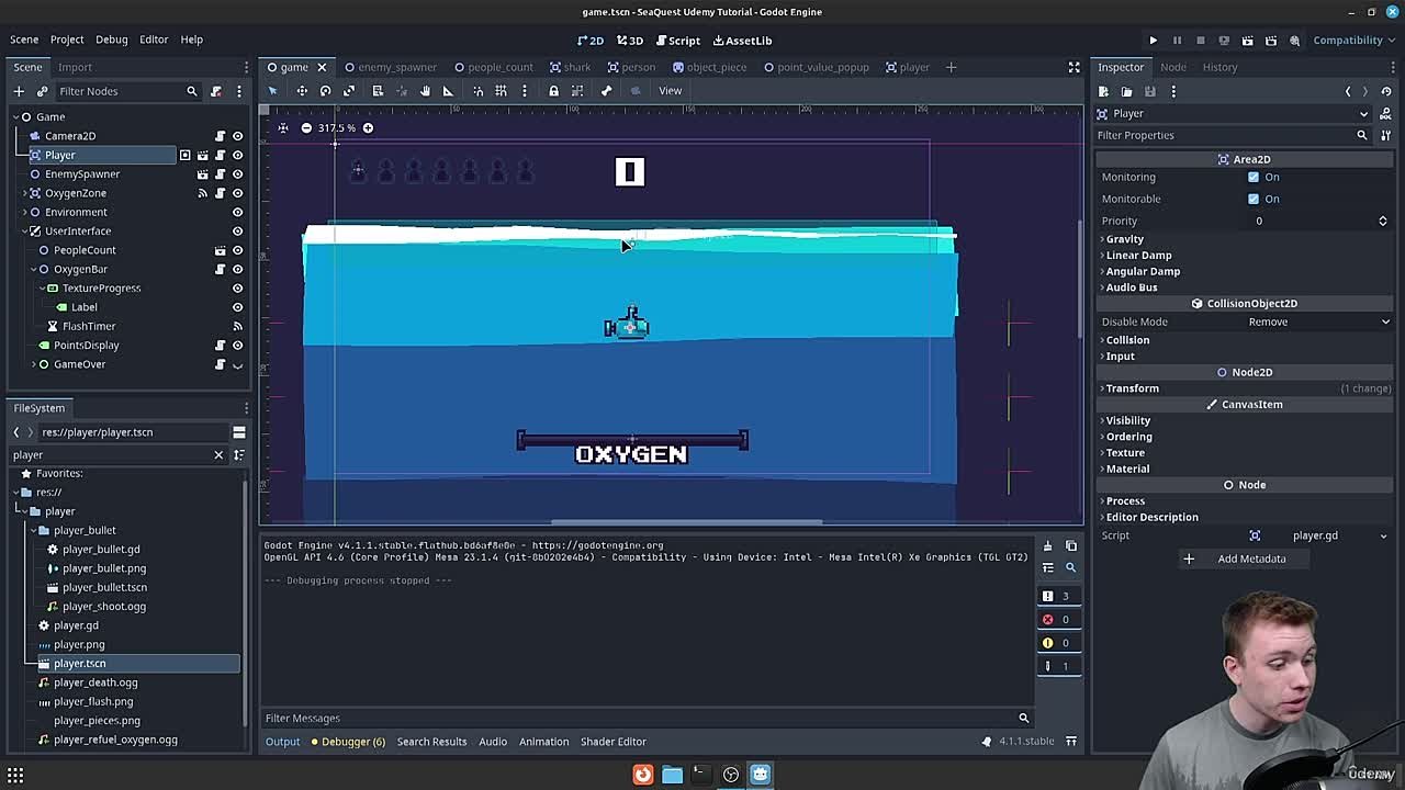 Udemy - Godot 4 Retro Remake Design and Code a SeaQuest Remake Game 2023-9