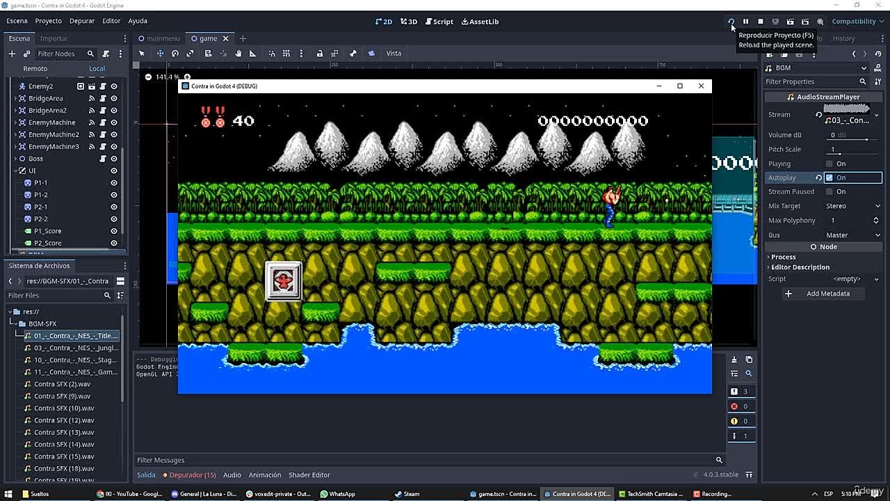 Making VideoGames in Godot 4 Contra
