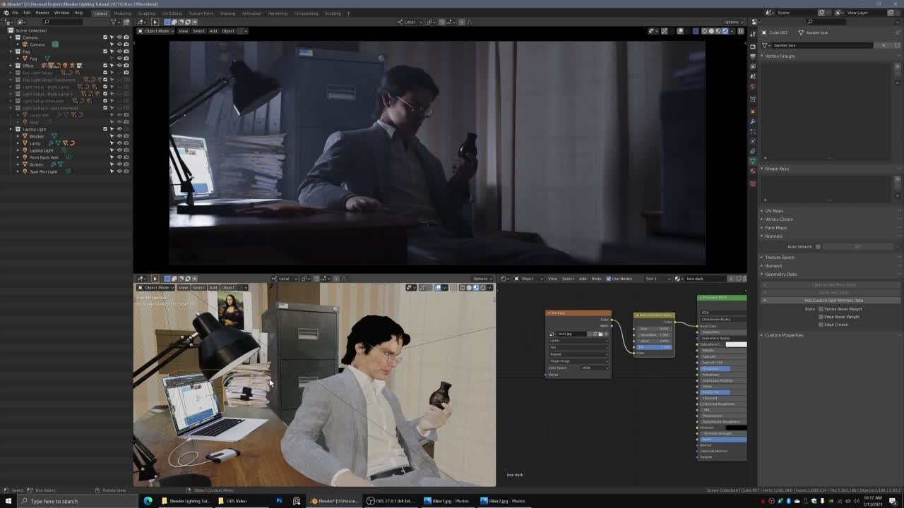 ArtStation - Lighting Otto's Office - How to think like a cinematographer when lighting in Blender by Justin Wentz (2021)