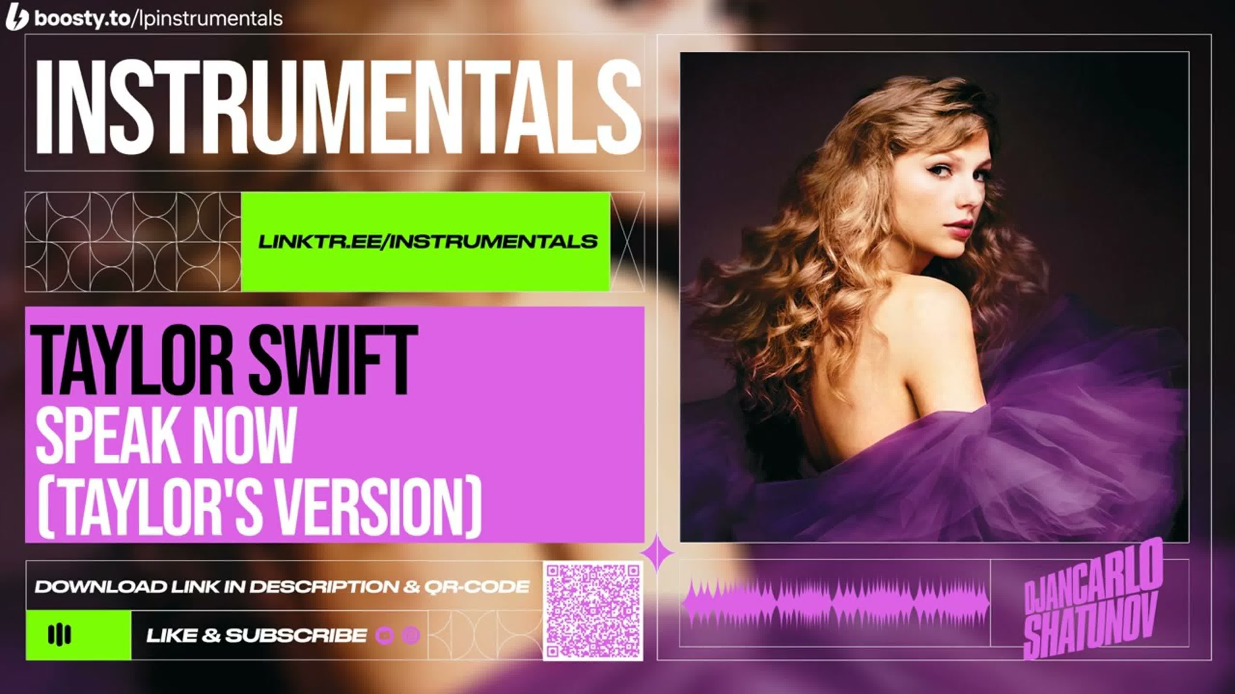 Taylor Swift - Speak Now (Taylor's Version) (Instrumentals)