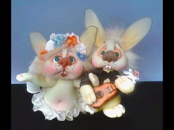 зайчонок в чулочной технике ч.1