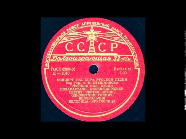 Хор под управлением А.В.Свешникова.