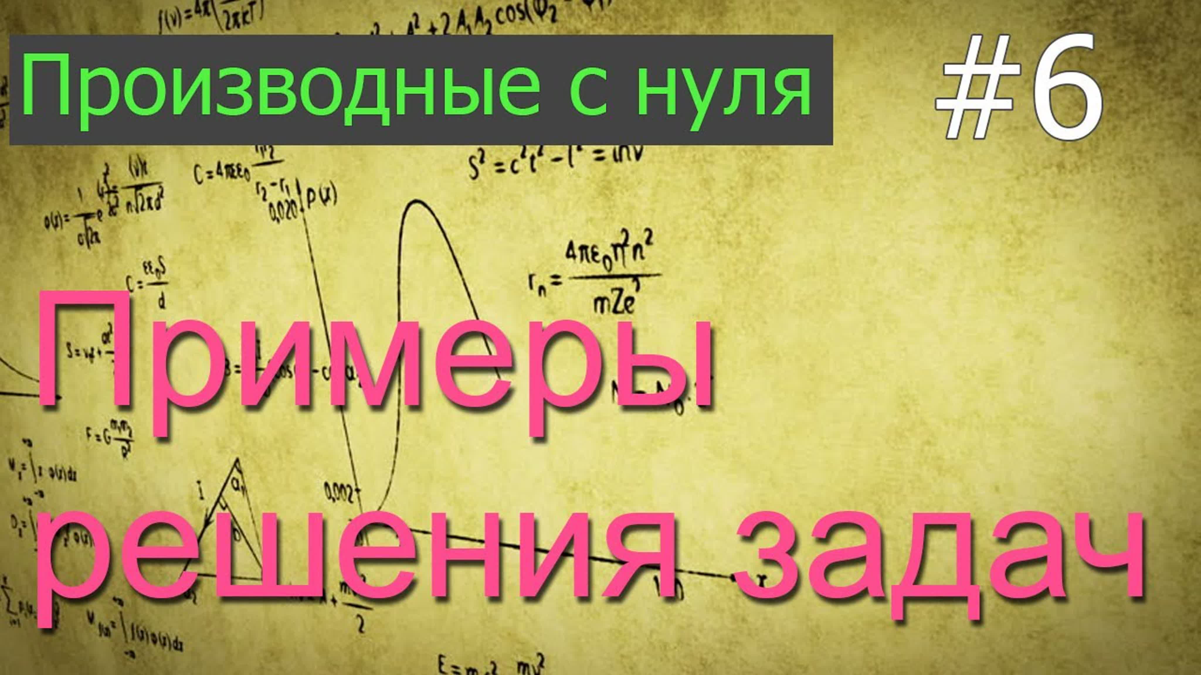 Производные с нуля для успешной сдачи ЕГЭ