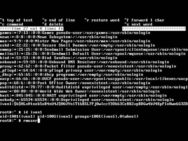 Консольные команды FreeBSD