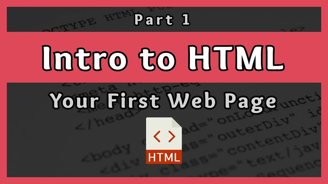 Introduction to HTML [WebDevSimplified]
