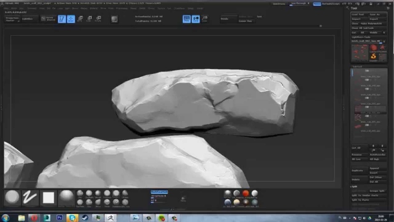 Подборка видео уроков по  созданию каменной стены в 3ds Max, скульптинг в Zbrush, запекание в Xnormal и текстуринг в Photoshop