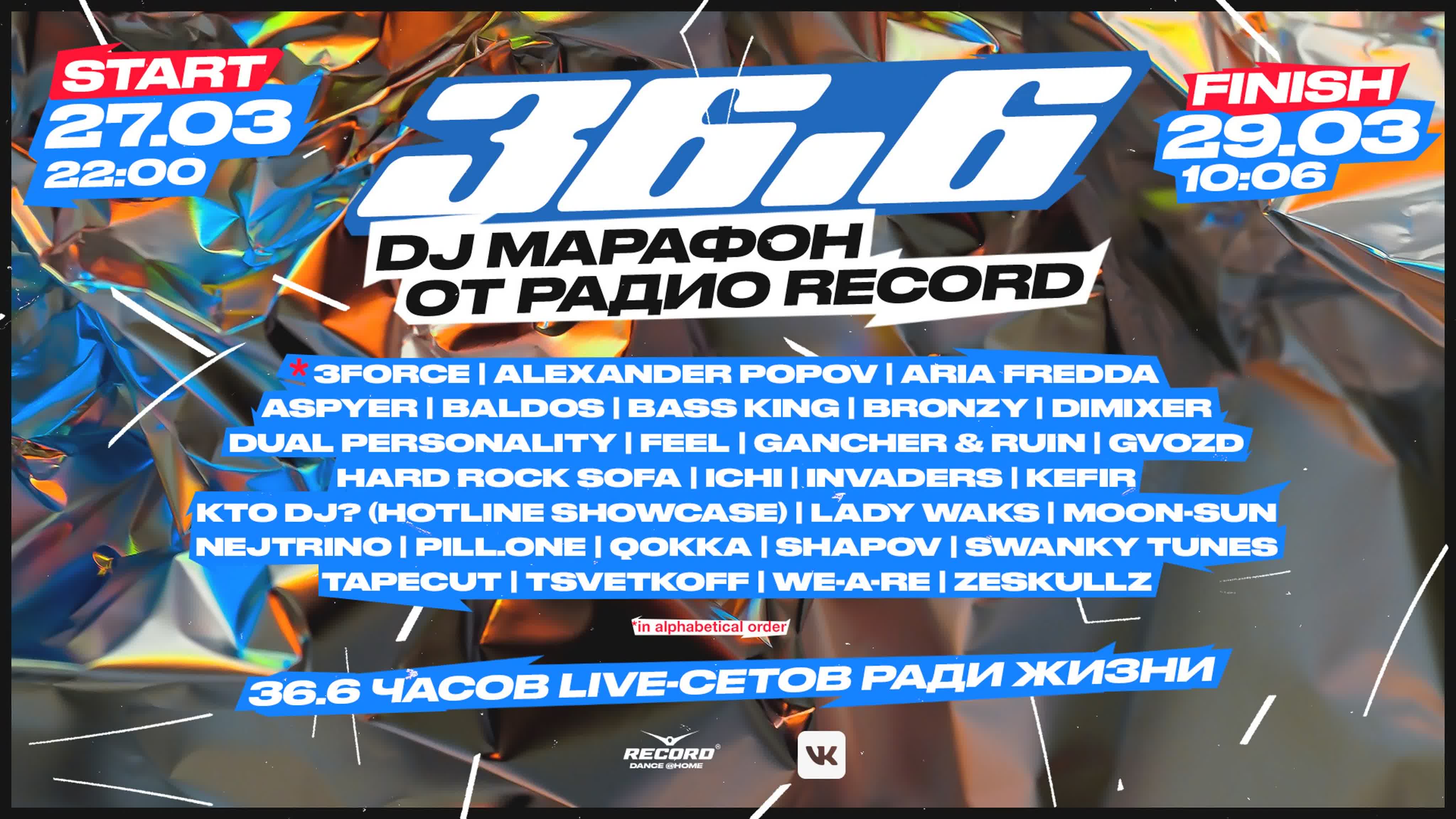 DJ Марафон «36.6» от Радио Record