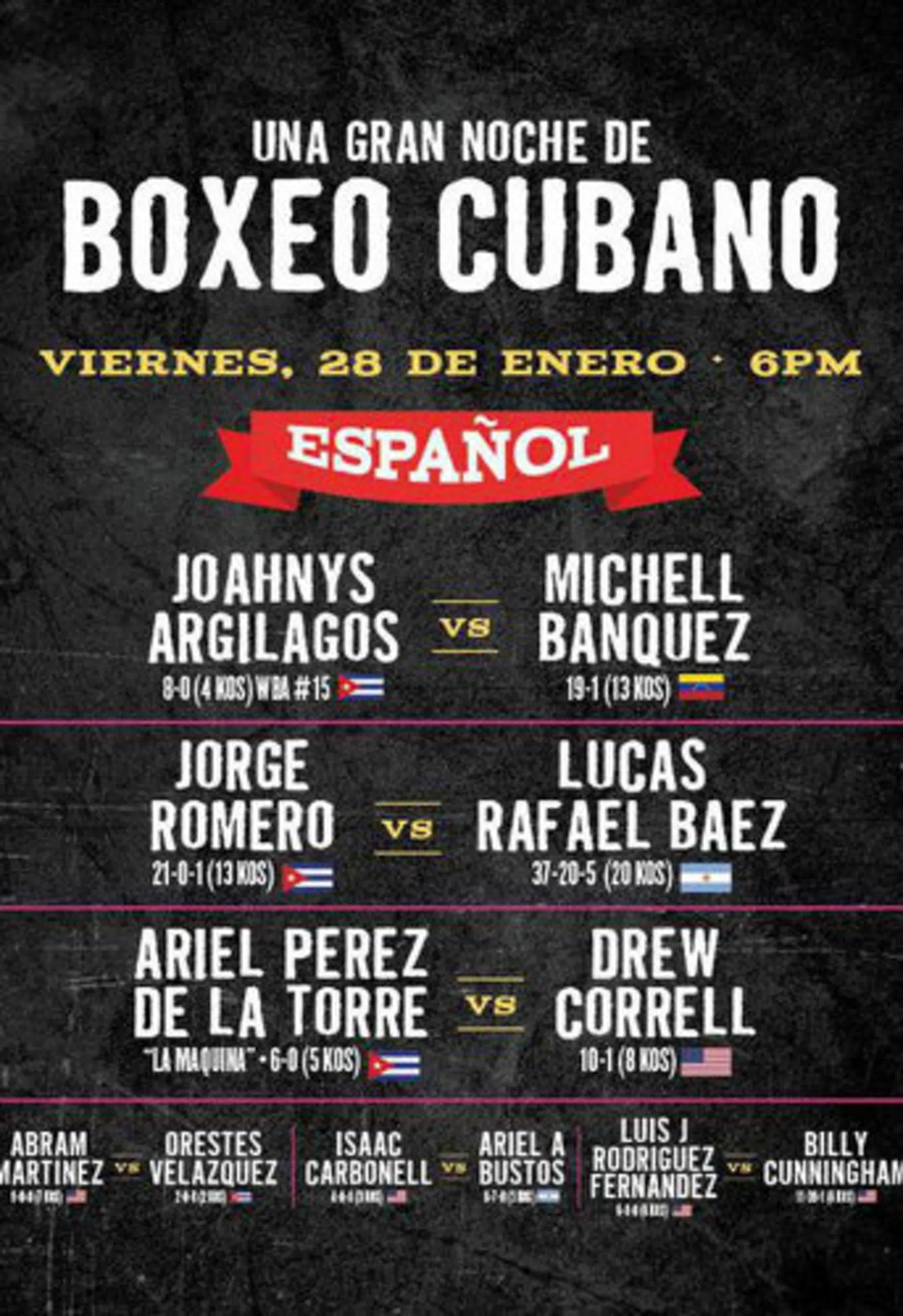 Gran Noche De Boxeo Cubano. 28.01.2022