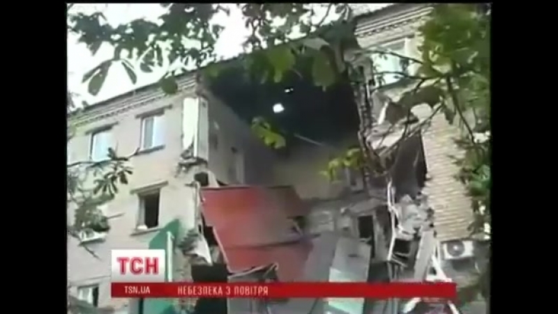 Авиа удар по Снежному июль 2014 г.