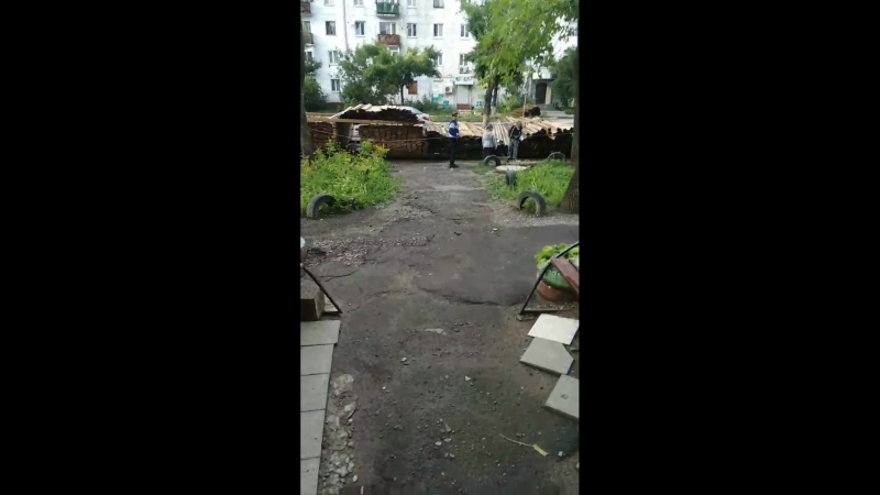Последствия дождя в Горловке 25072018