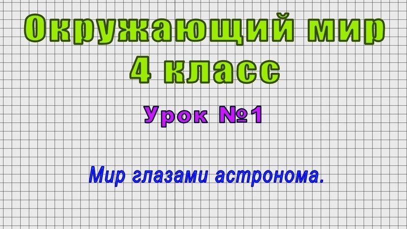 Окружающий мир 4 класс