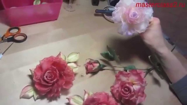 Цветы из шелка.