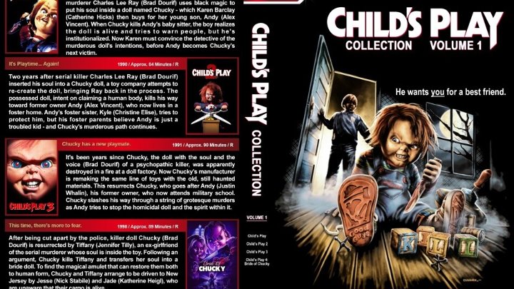 Child's Play (also known colloquially as Chucky)Movie Collection