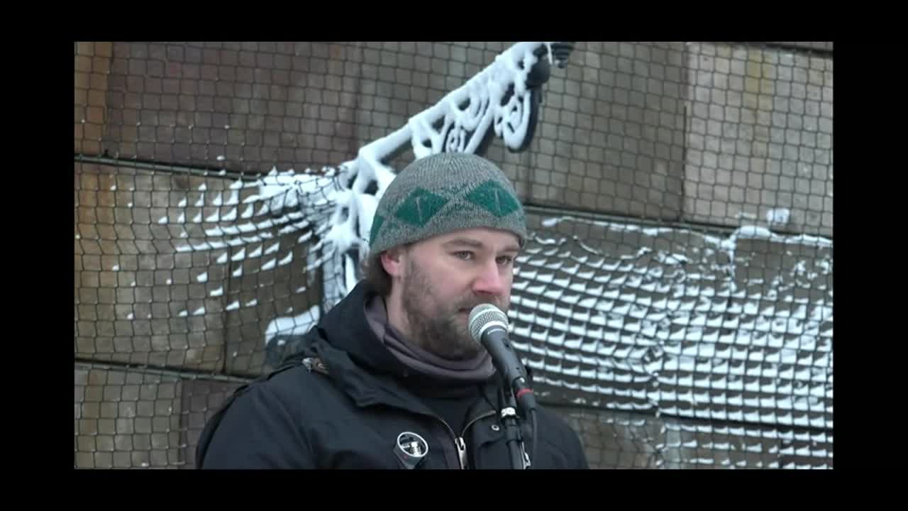 Pär Sjögren talar på Mynttorget 3 februari 2019 - korta klipp