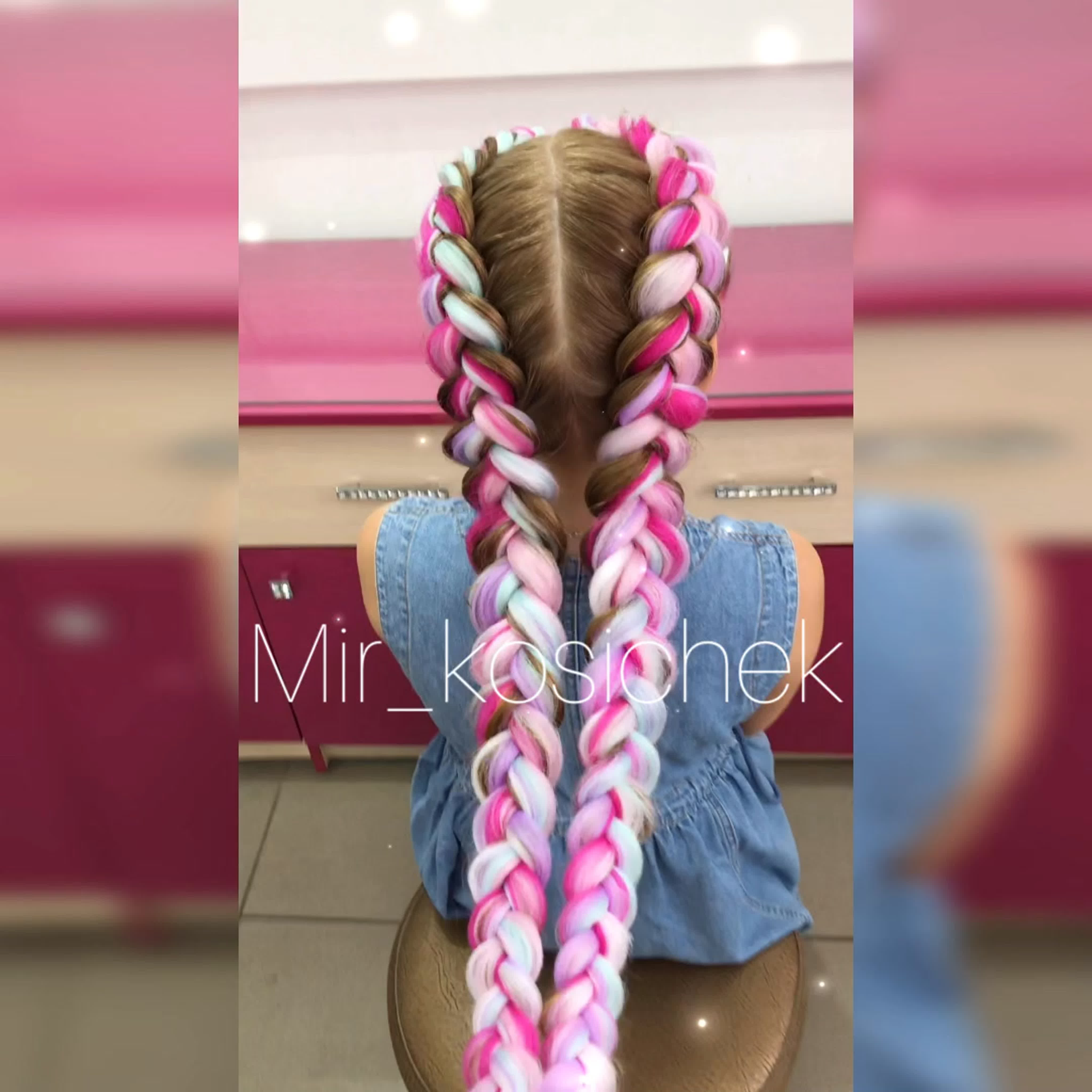 2 ажурные косы с канекалоном