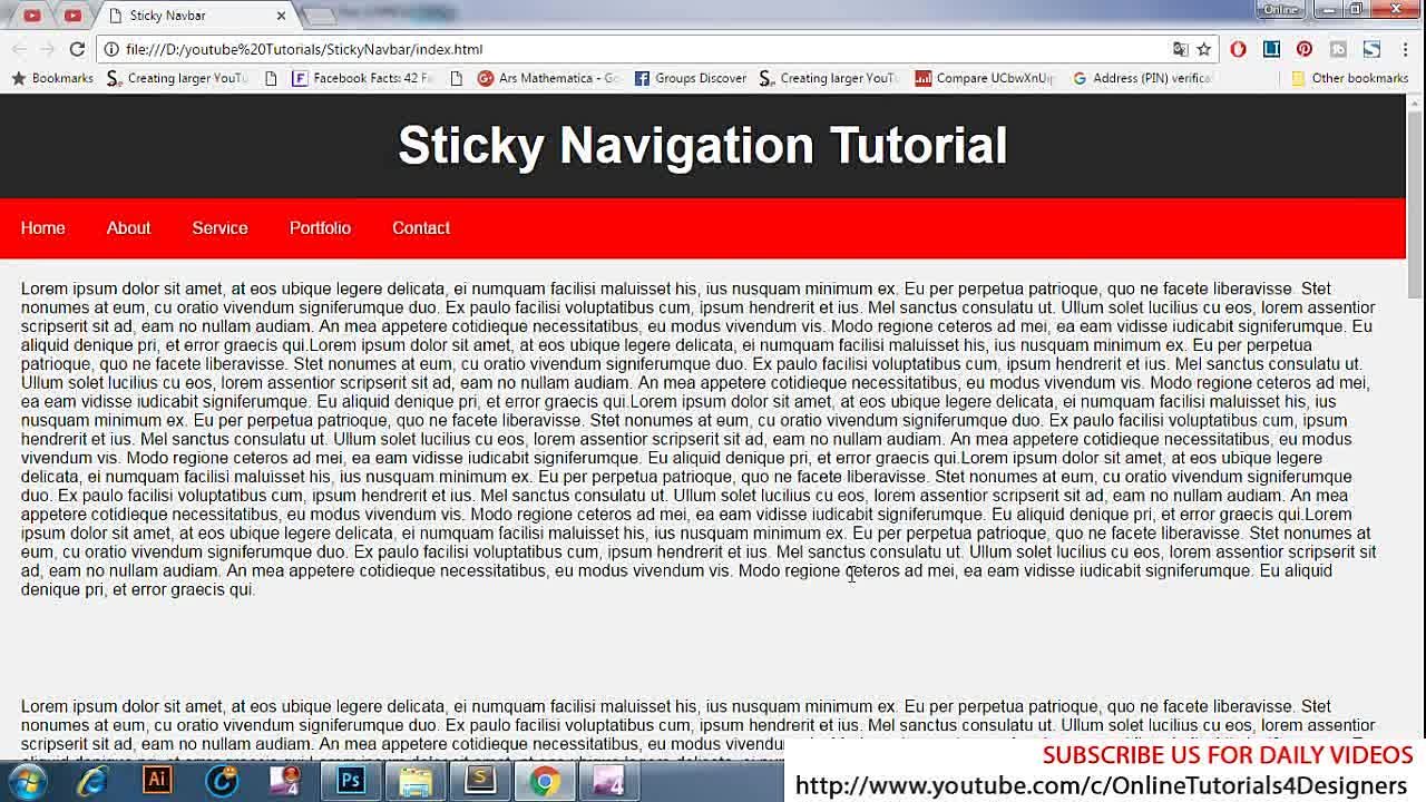 Sticky Navbar