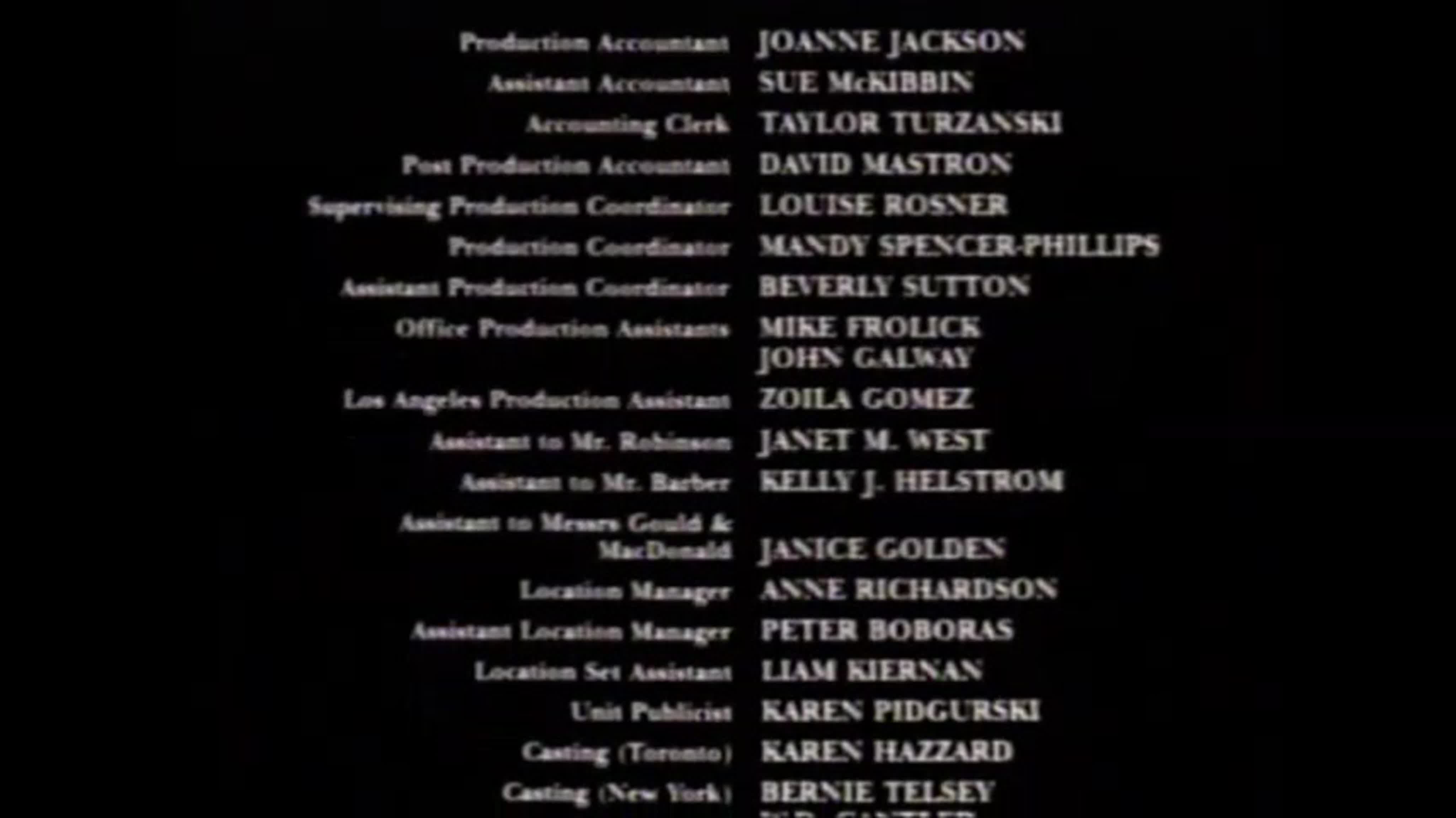 All my Movie End Credits 1025-1127