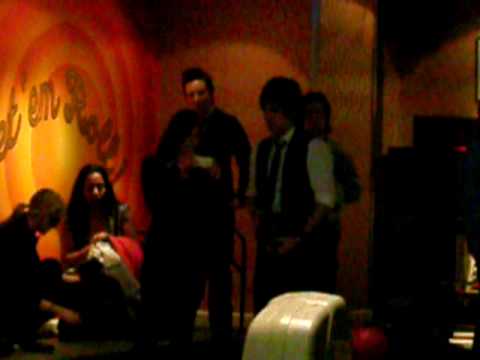 Adam Lambert bowling at All Star Lanes, Bloomsbury Place in London on March 26, 2010