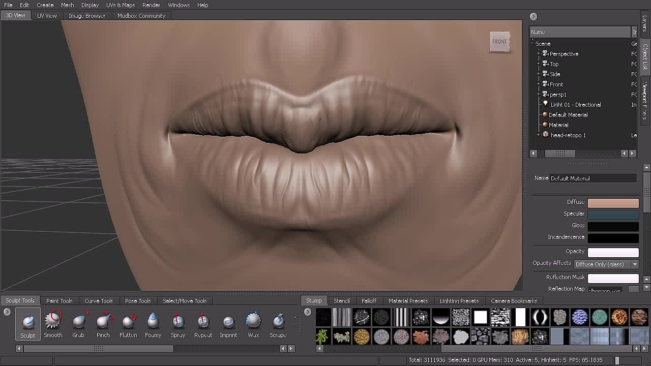 Mudbox уроки