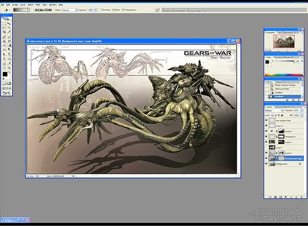 Gears Of War Creature Design Concept 3d