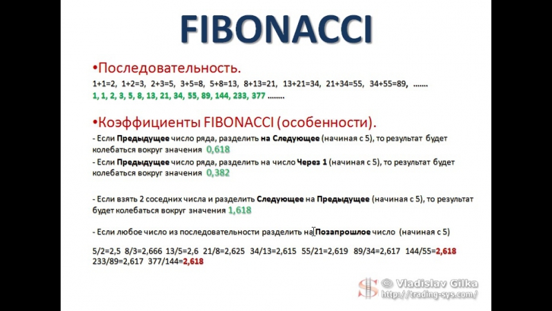 Фибоначчи FOREX трейдер.  (Владислав Гилка)