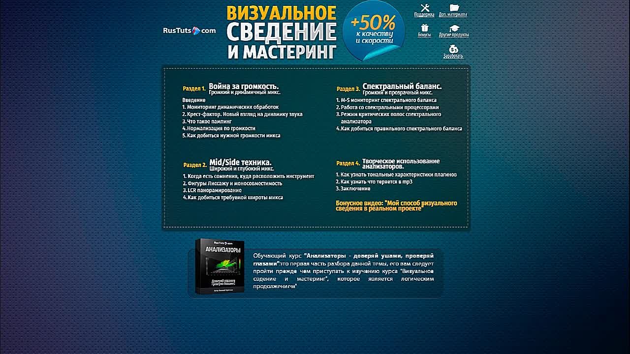 Визуальное сведение и мастеринг