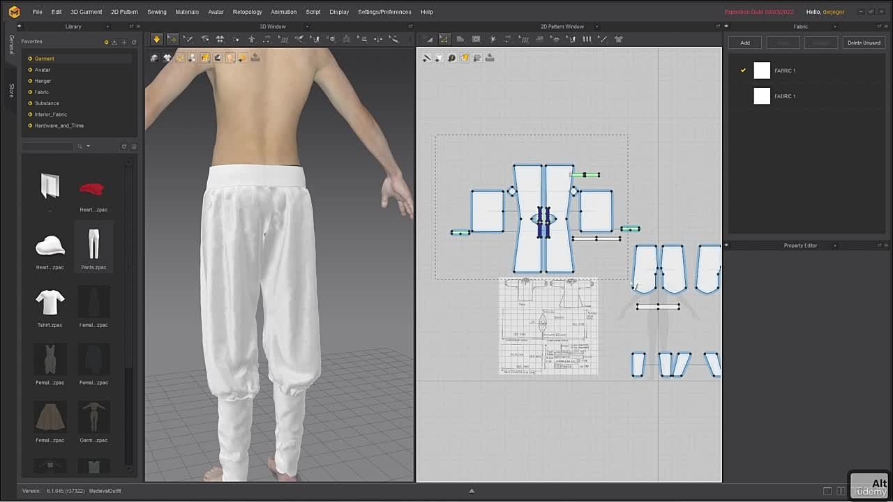 3. Udemy Complete Guide to Marvelous Designer 11 ,  Medieval Outfit