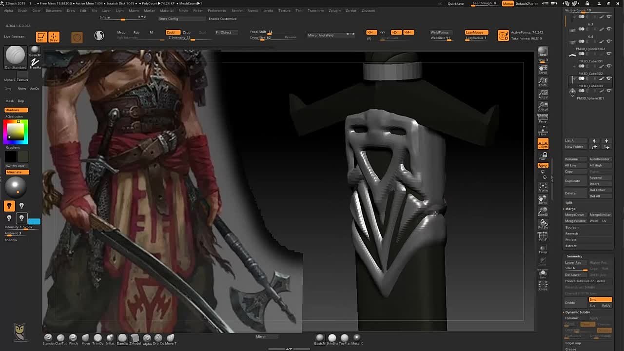 6 Udemy - Male Character Creation in Zbrush , Male Character Creation in Zbrush ,  Making the Weapons