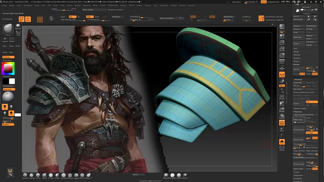 5 Udemy - Male Character Creation in Zbrush , Male Character Creation in Zbrush ,  Refining of armors, belts and clothes