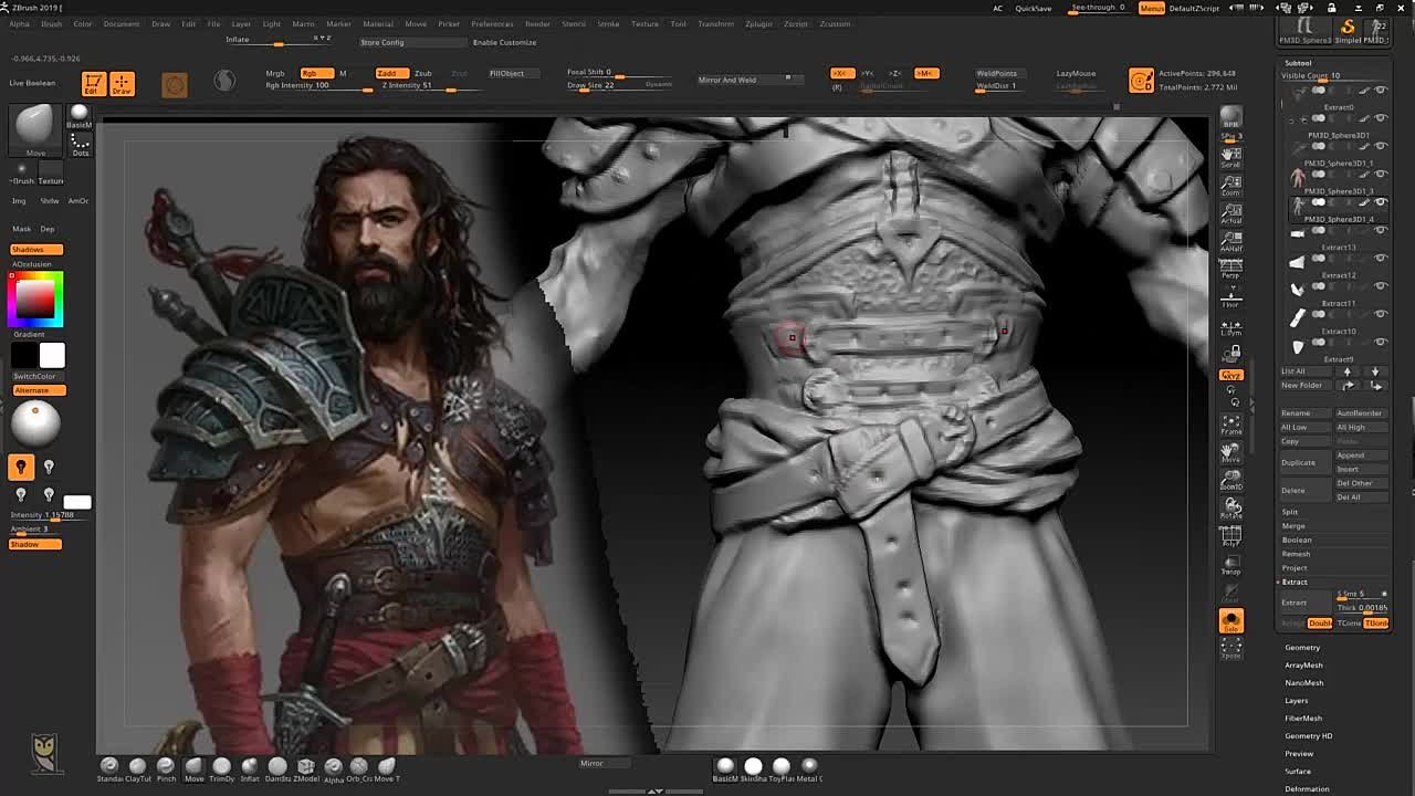 4 Udemy - Male Character Creation in Zbrush , Male Character Creation in Zbrush , Extracting the Accessories and Clothes